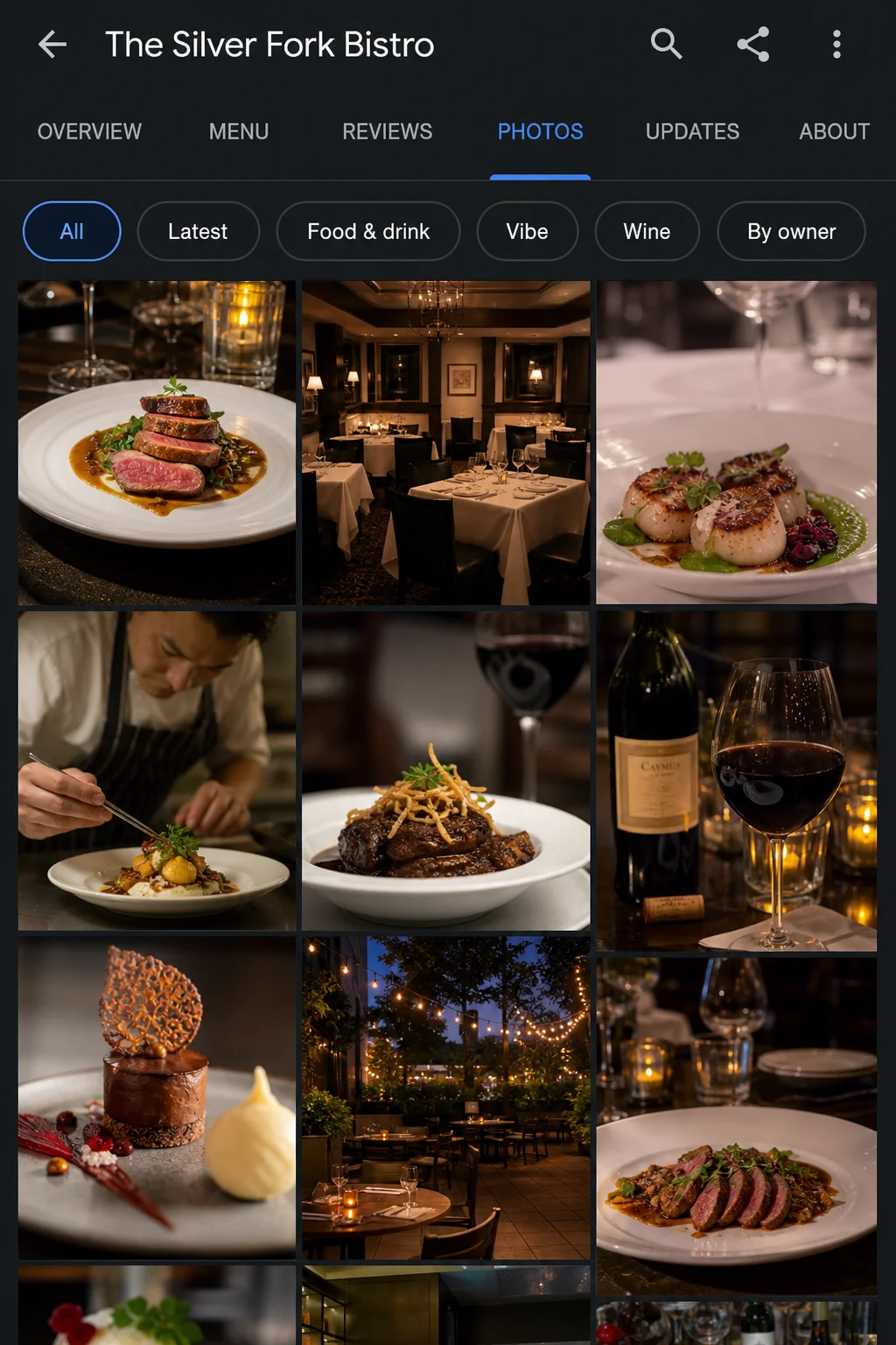 Google Business Profile photo gallery after optimization